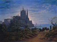 Gothic Church on a Rock by the Sea
