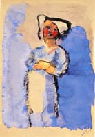 Actress, White and Blue