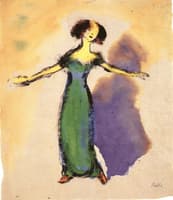 Singer in Green Dress