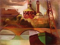 Docked Barges