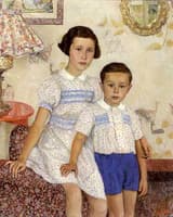 Two Children In An Interior