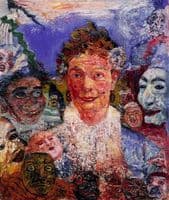 Old Woman with Masks