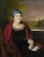 Portrait of a Woman in Blue Headscarf