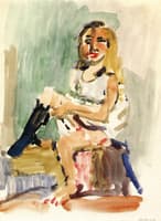 Woman with Black Stockings