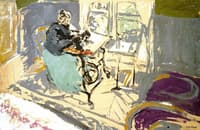 Madame Vuillard at Her Sewing Maching