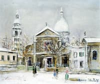 Place Saint-Pierre in Montmartre with Sacre-Coeur in the Background