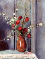 Vase of Flowers, Poppies and Apple Blossoms