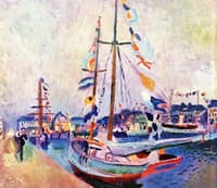 Yacht with Flags at Le Havre