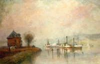 Boats on the Lower Seine, Near Bouille, End of the Journey