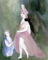 Woman in a Pink Hat and Girl