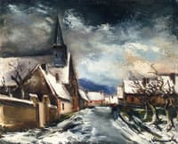 Village Street in the Snow