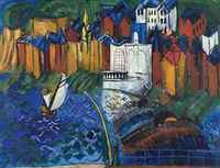 The Casino at Sainte-Adresse with Fishing Boats