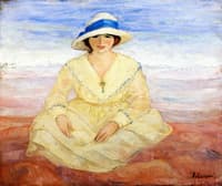 Woman Seated on the Beach