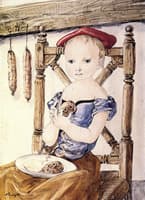 Girl Pealing Potatoes
