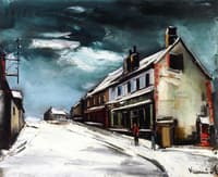 View of a Village in Winter