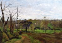 Woman and Child on a Path, Winter