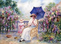 Girl and Child on the Terrace
