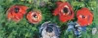 Anemones and Tulips in a Blue Vase