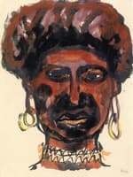 Head of a Man (reddish-brown) with Earings