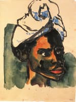 Woman with a Shawl (semi-profile)