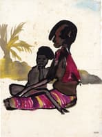 Seated Woman and Child
