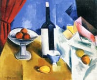 Still LIfe with Bottle and Fruit
