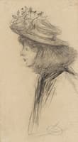 Etude d'une femme de profil