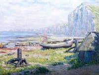 Boats on the Shore beneath the Ciff
