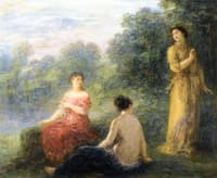 Three Nymphs by a Spring