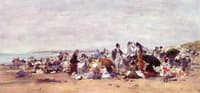 Beach Scene at Trouville