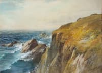 Stormy scene on a rocky coast