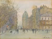 Vue d'une place publique au Havre