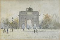 Paris, l'arc de triomphe du Carrousel