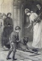 Scene in a church square