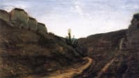 A Country Road in a Hilly Landscape