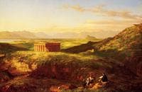 The Temple of Segesta with the Artist Sketching