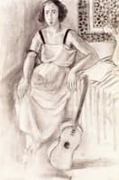 Seated Woman with a Guitar