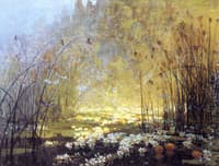 Pond with Waterlilies and Dragon Flies