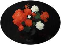 Red and White Geraniums