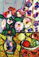 Still Life with Vase of Dahlias
