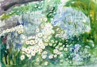 Flowers by a Pool