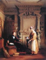 An Interior Including a Portrait of John Sheepshanks at His Residence in Old Bond Street