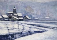 Village sous la neige