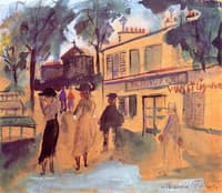 Busy Street in Montmartre