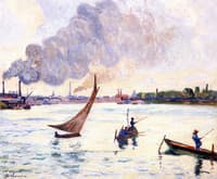 Fishermen and Sailboat - The Confluence of the Seine and the Marne