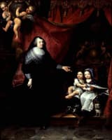 The young Louis XIV with his brother Philippe and his governess madame Lansac