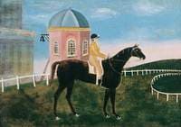 A Jockey on a Bay Racehorse