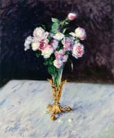 Bouquet of Roses in a Crystal Vase