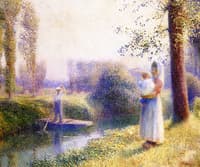 Jeune Fille et Enfant a la Ferte Gaucher