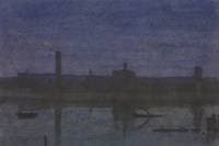 Night Sketch of the Thames near Hungerford Bridge